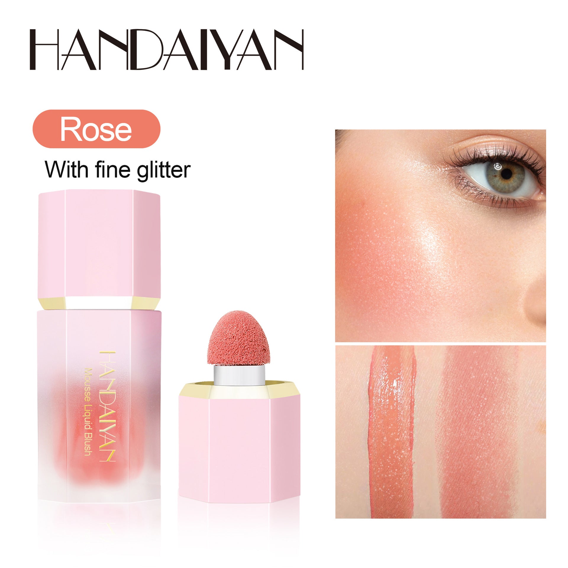 Handaiyan Liquid Blush Rosy Swelling Color Eye Shadow Repair Sun Red Female Face Rouge Water Cross-border Makeup