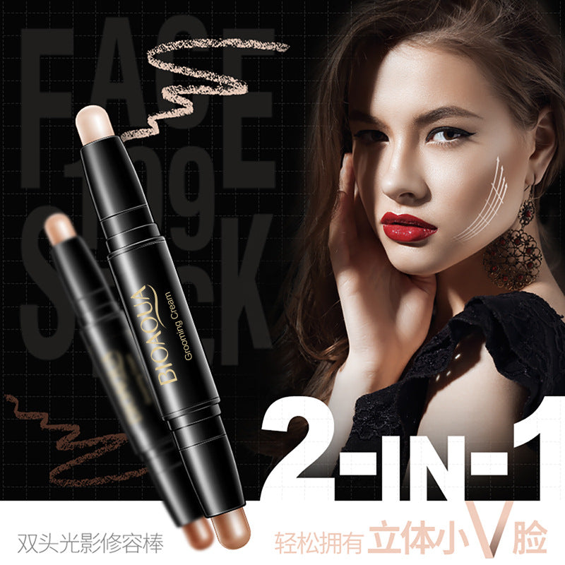 Repair Stick Double-headed Light Shadow Concealer Lifting Beauty Makeup Repair Pen Shadow Highlight Three-dimensional Concealer Pen Makeup
