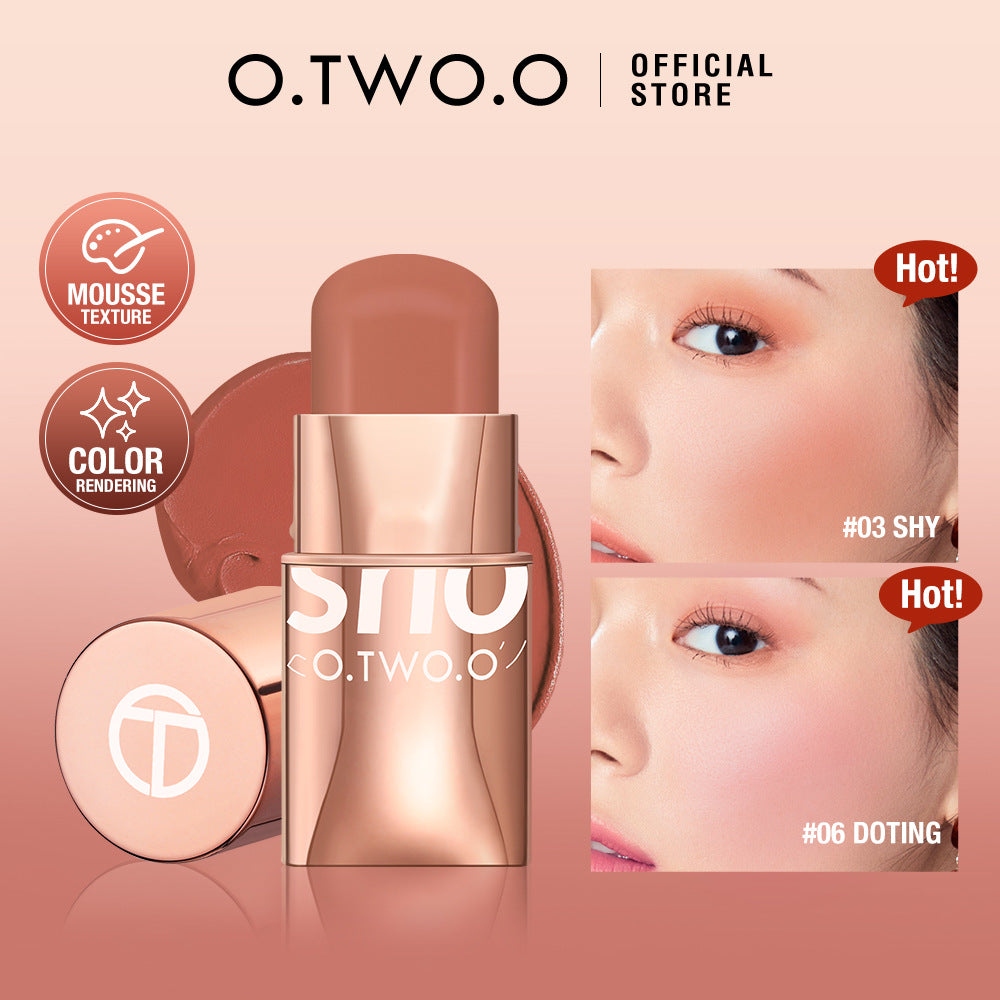 Smooth Blush Cream Repair Capacity Brighten Look Natural Nude Makeup Blush Stick