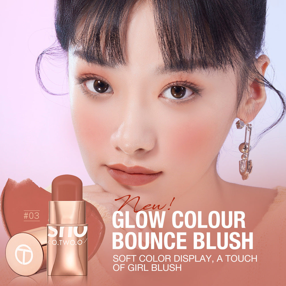 Smooth Blush Cream Repair Capacity Brighten Look Natural Nude Makeup Blush Stick