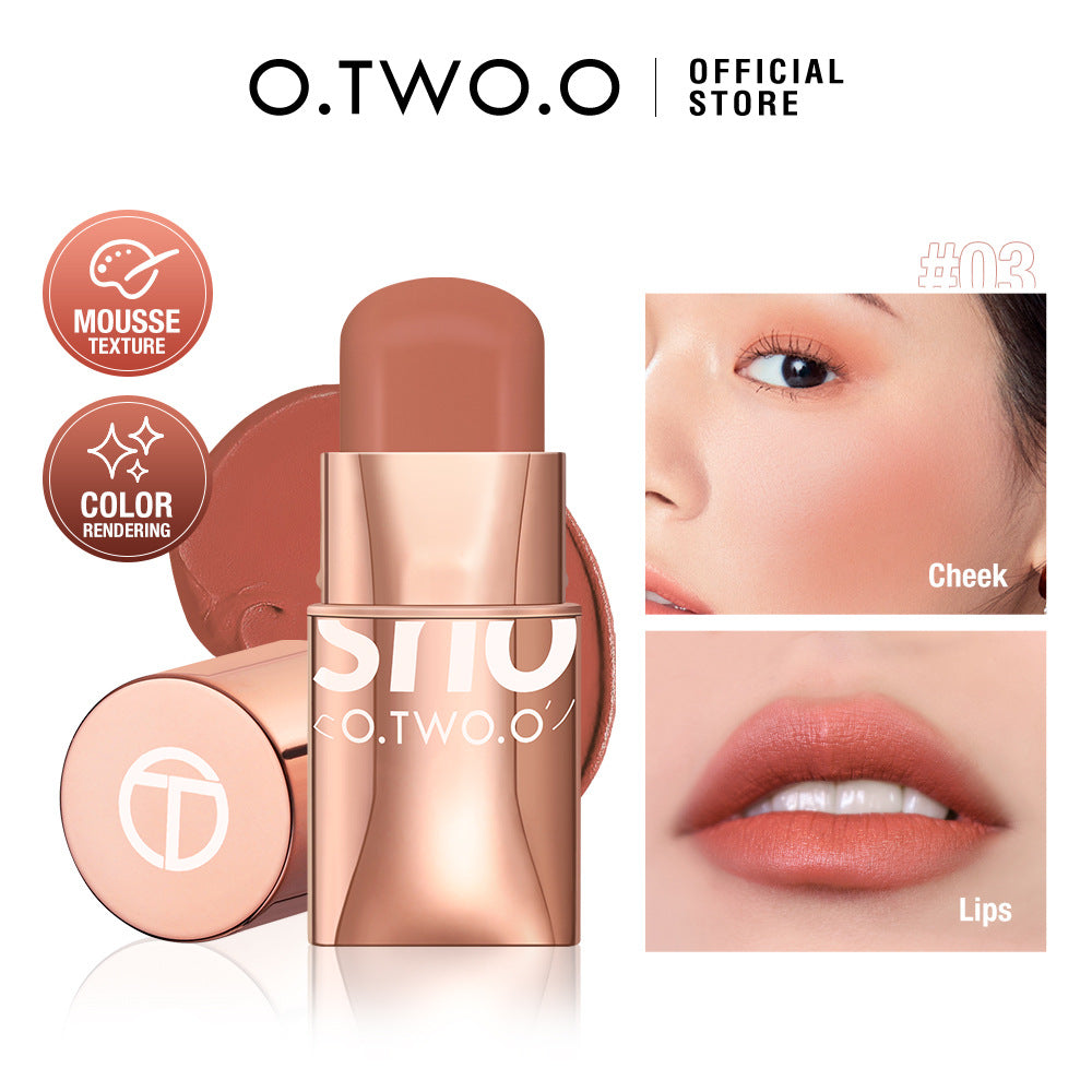 Smooth Blush Cream Repair Capacity Brighten Look Natural Nude Makeup Blush Stick