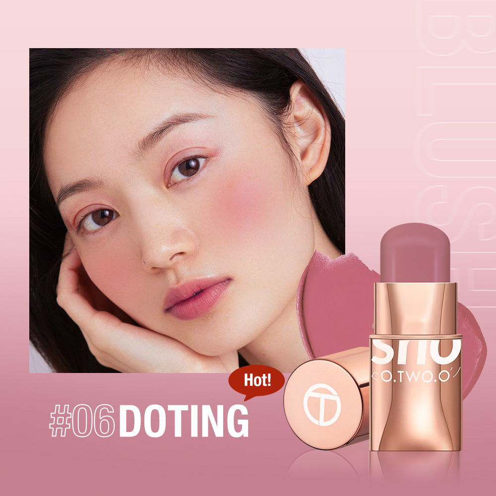 Smooth Blush Cream Repair Capacity Brighten Look Natural Nude Makeup Blush Stick