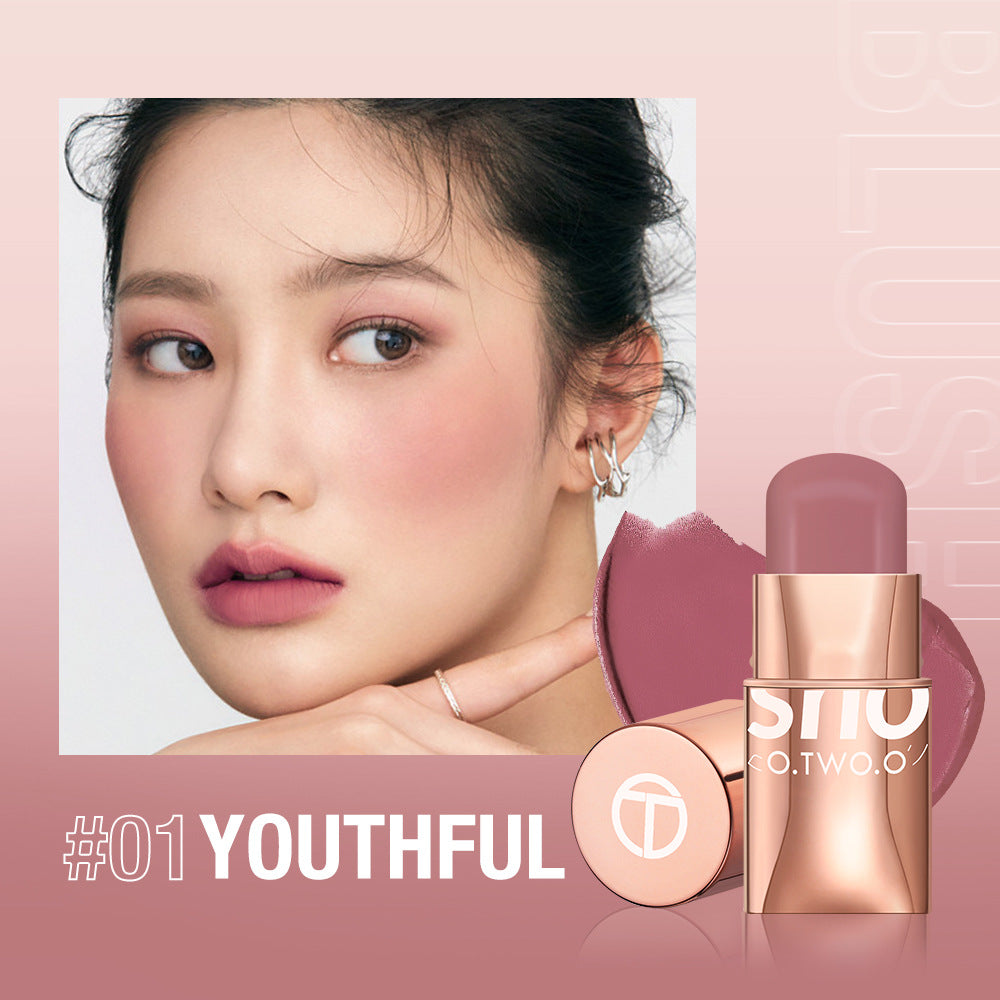 Smooth Blush Cream Repair Capacity Brighten Look Natural Nude Makeup Blush Stick