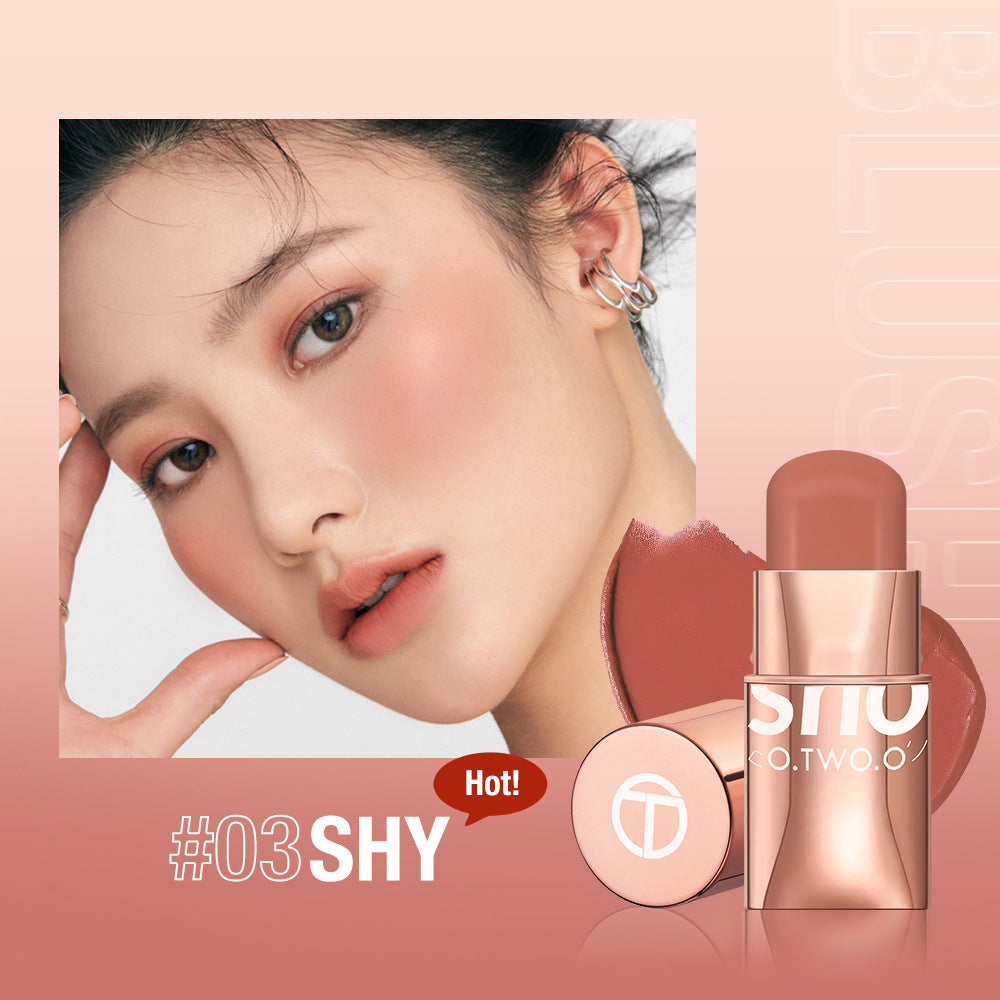 Smooth Blush Cream Repair Capacity Brighten Look Natural Nude Makeup Blush Stick